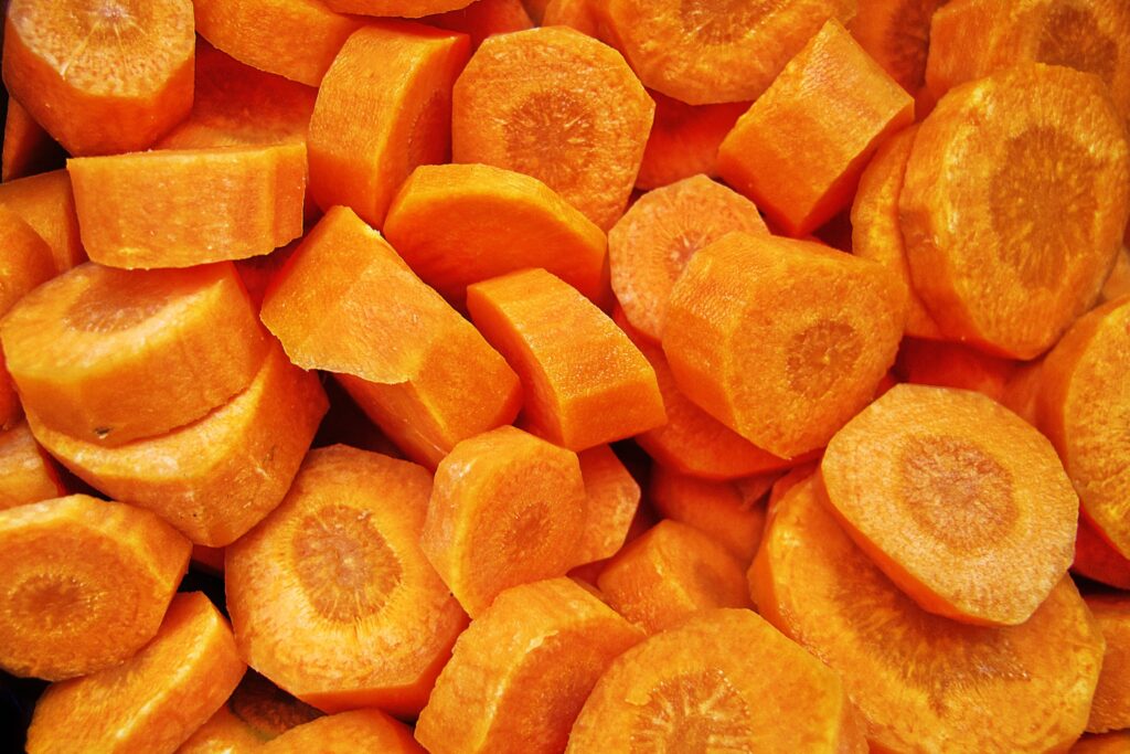 marchew pokrojona w krążki